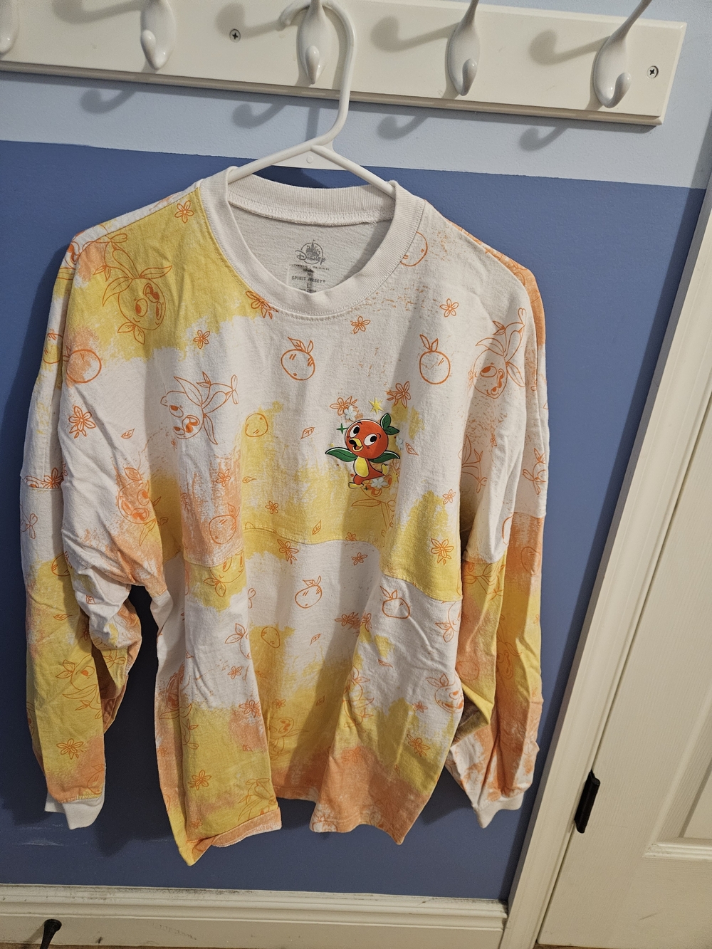 Disney White Long Sleeve Tee with Orange & Yellow Character Print